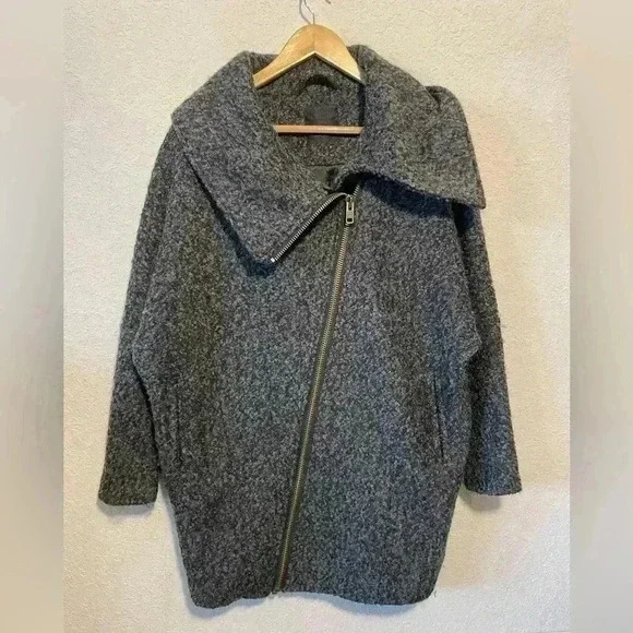 Just Female wool blend  Coat size XS. Black - Picture 4 of 10